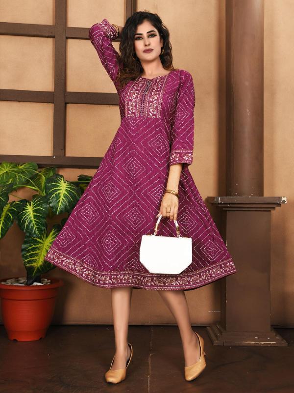 Beauty Srishti Heavy Cotton Anarkali Kurti Collection